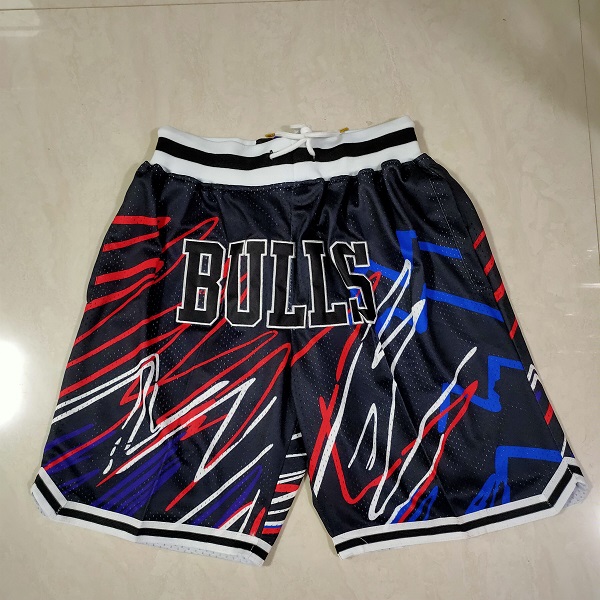 Men NBA 2021 Chicago Bulls Black Shorts